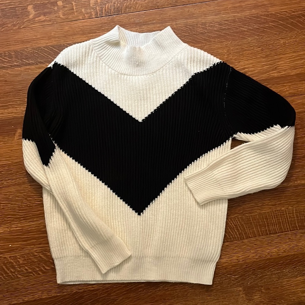 Cream and black sweater